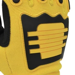 New (12/Box) Performance Mechanic Work Gloves - Medium, Yellow/Black Work Gloves