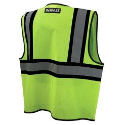 Sale Class 2 Contrasting Trim Economy Mesh Vest - Green - Medium Safety Vests