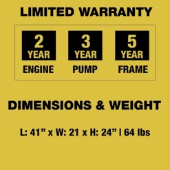 Sale DXPW3300S 3300 PSI 2.4 GPM Gas Cold Water Pressure Washer Pressure Washers