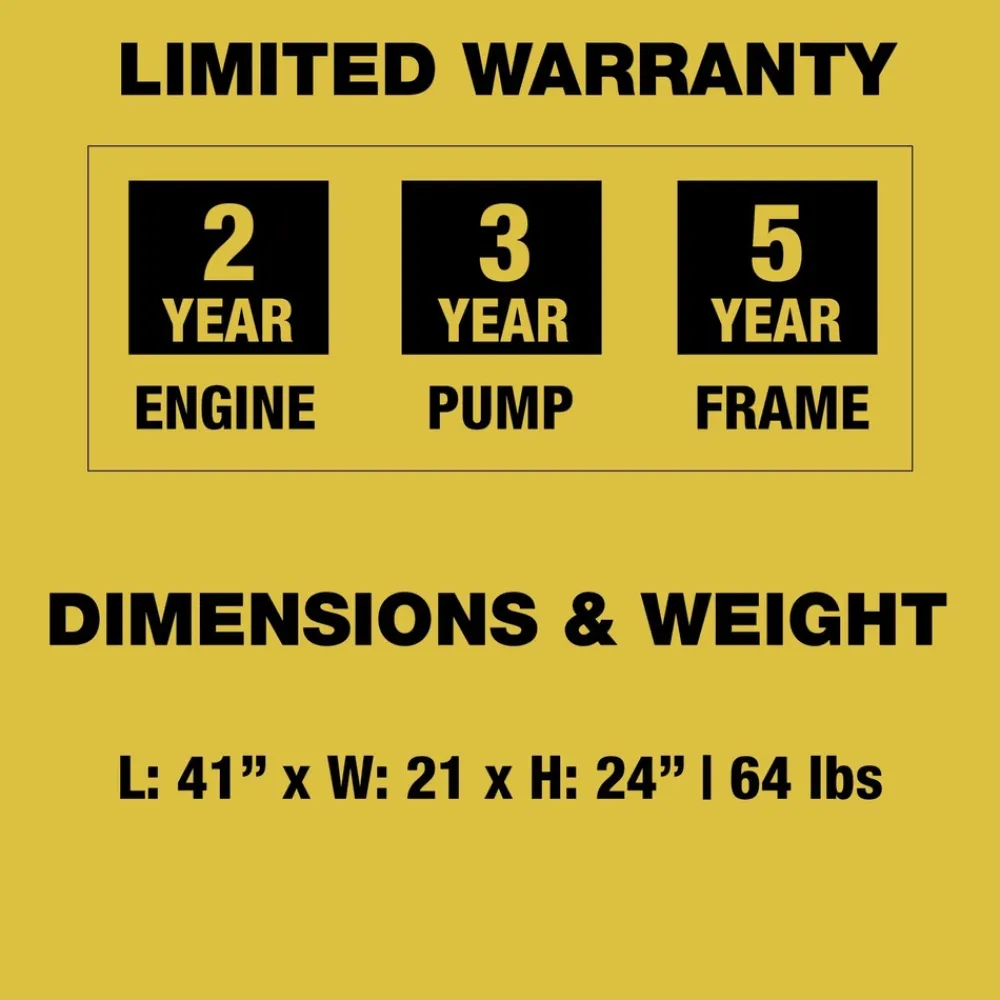 Sale DXPW3300S 3300 PSI 2.4 GPM Gas Cold Water Pressure Washer Pressure Washers