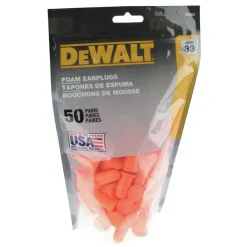 Outlet 50-Pair Resealable Bag Foam Bell Uncorded Earplugs - Orange Ear Protection