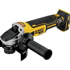 Discount 20V MAX XR Brushless Lithium-Ion 4.5 in. Cordless Slide Switch Small Angle Grinder with Kickback Brake (Tool Only) Angle Grinders