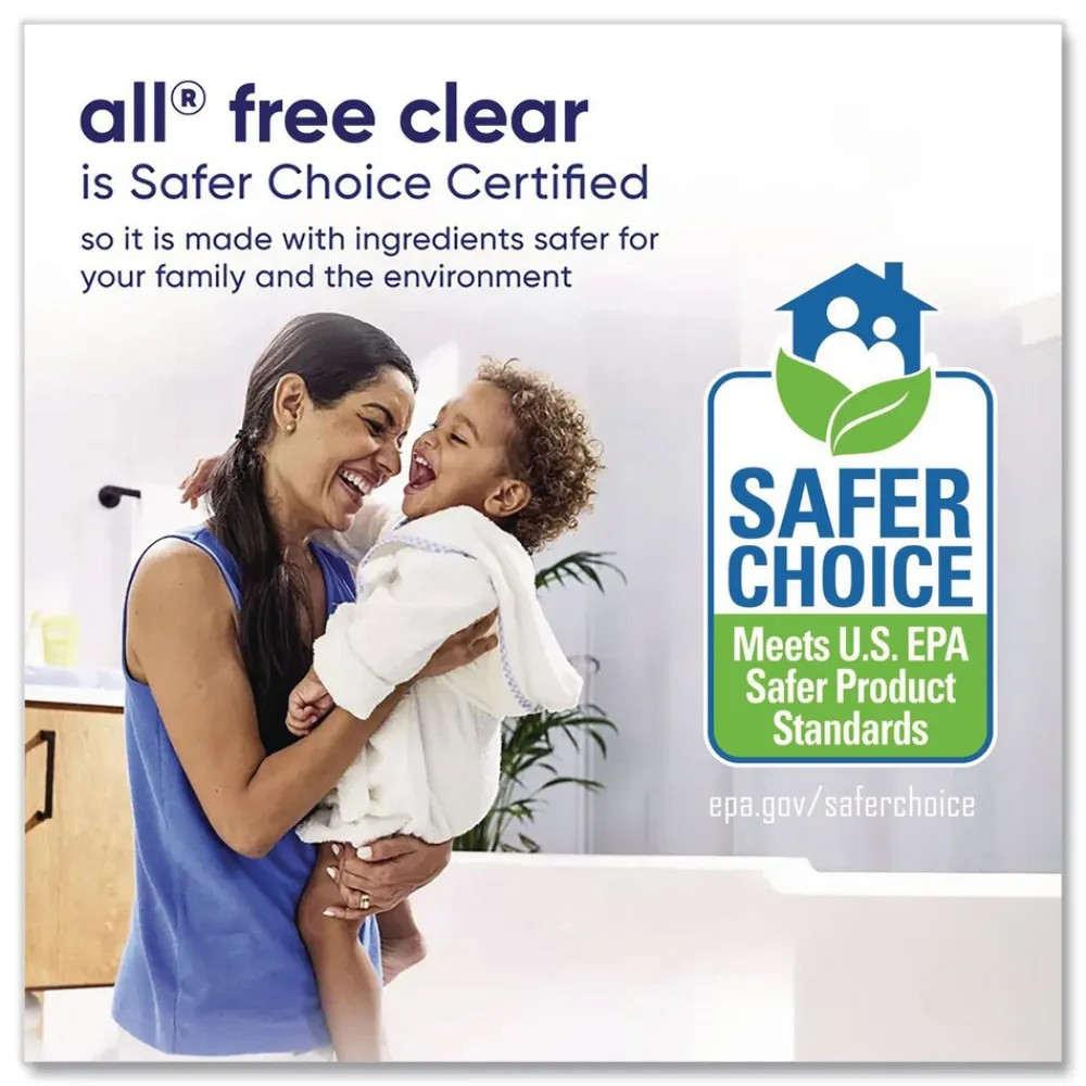 Clearance 73 oz. Bottle 58 Loads Free Clear HE Laundry Detergent - Unscented (6/Carton) Cleaning & Janitorial Supplies