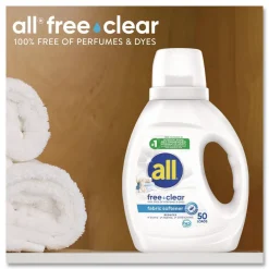 Online 34 oz. Bottle Free Clear Liquid Fabric Softener - Fragrance Free (6/Carton) Cleaning & Janitorial Supplies