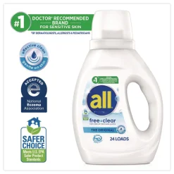 Outlet 30 oz Free Clear HE Laundry Detergent - Unscented (6/Carton) Cleaning & Janitorial Supplies