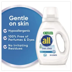 Outlet 30 oz Free Clear HE Laundry Detergent - Unscented (6/Carton) Cleaning & Janitorial Supplies