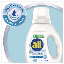 Outlet 30 oz Free Clear HE Laundry Detergent - Unscented (6/Carton) Cleaning & Janitorial Supplies