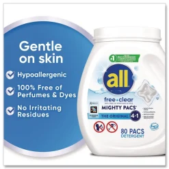 Discount MIGHTY PACS Free Clear Laundry Detergent (4/Carton) Cleaning & Janitorial Supplies