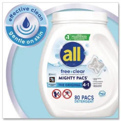 Discount MIGHTY PACS Free Clear Laundry Detergent (4/Carton) Cleaning & Janitorial Supplies