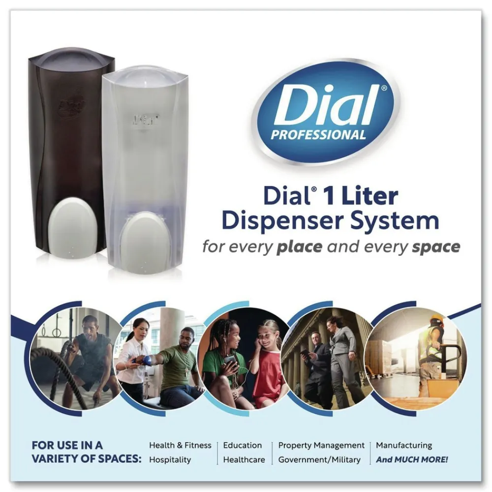 Outlet 5.1 in. x 4 in. x 12.3 in. 1 Liter Manual Liquid Dispenser - Smoke Skin Care & Personal Hygiene