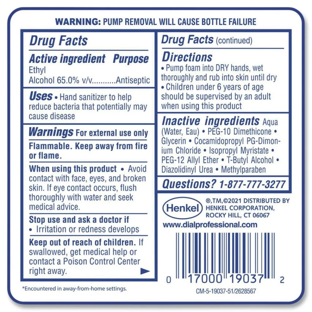 Online 1.2 Liter Bottle Antibacterial Foaming Hand Sanitizer Refill for FIT Manual Dispenser - Fragrance-Free (3/Carton) Cleaning & Janitorial Supplies