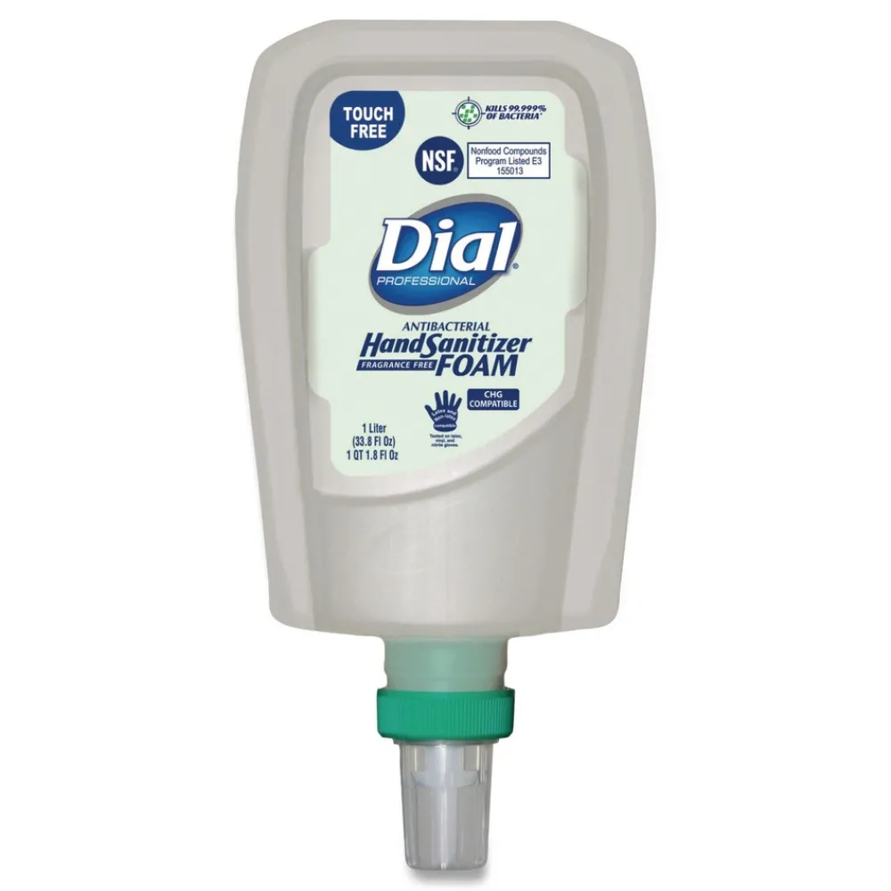 Clearance 1 Liter Bottle Antibacterial Foaming Hand Sanitizer Refill for FIT Touch Free Dispenser - Fragrance-Free (3/Carton) Cleaning & Janitorial Supplies