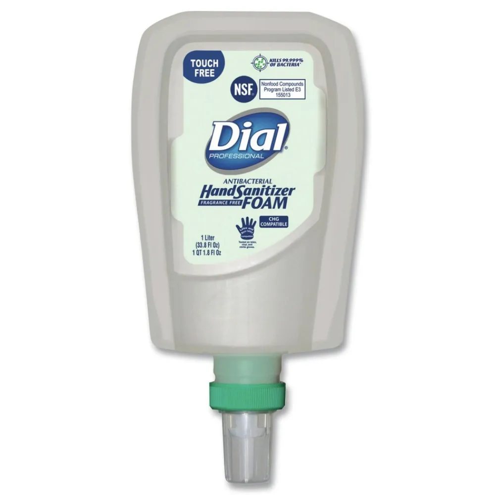 Hot 1 Liter Bottle Antibacterial Foaming Hand Sanitizer Refill for FIT Touch Free Dispenser - Fragrance-Free Cleaning & Janitorial Supplies