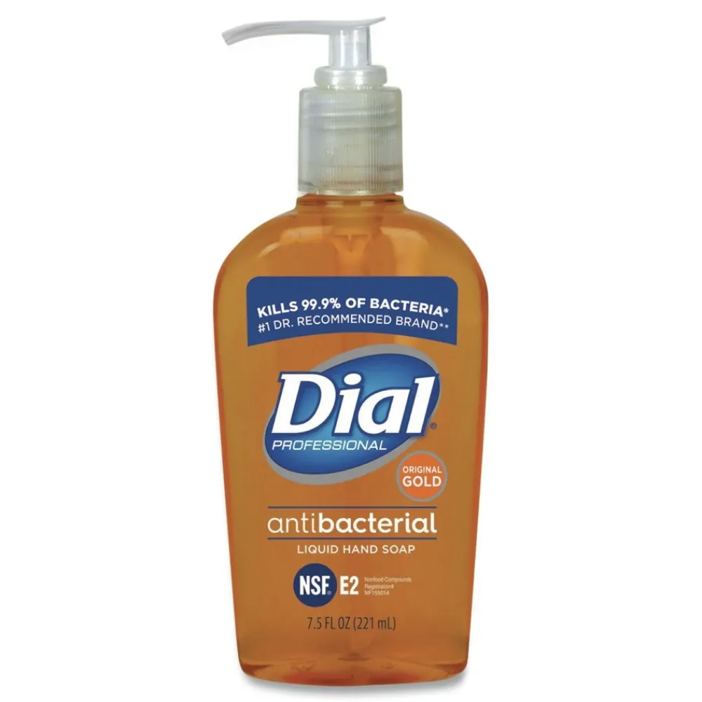 New 7.5 oz Antibacterial Liquid Hand Soap - Gold Cleaning & Janitorial Supplies
