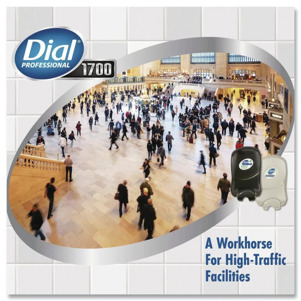 Sale Dial 1700 12.66 in. x 7.07 in. x 3.95 in. 1.7 Liter Manual Dispenser - Smoke (3/Carton) Skin Care & Personal Hygiene