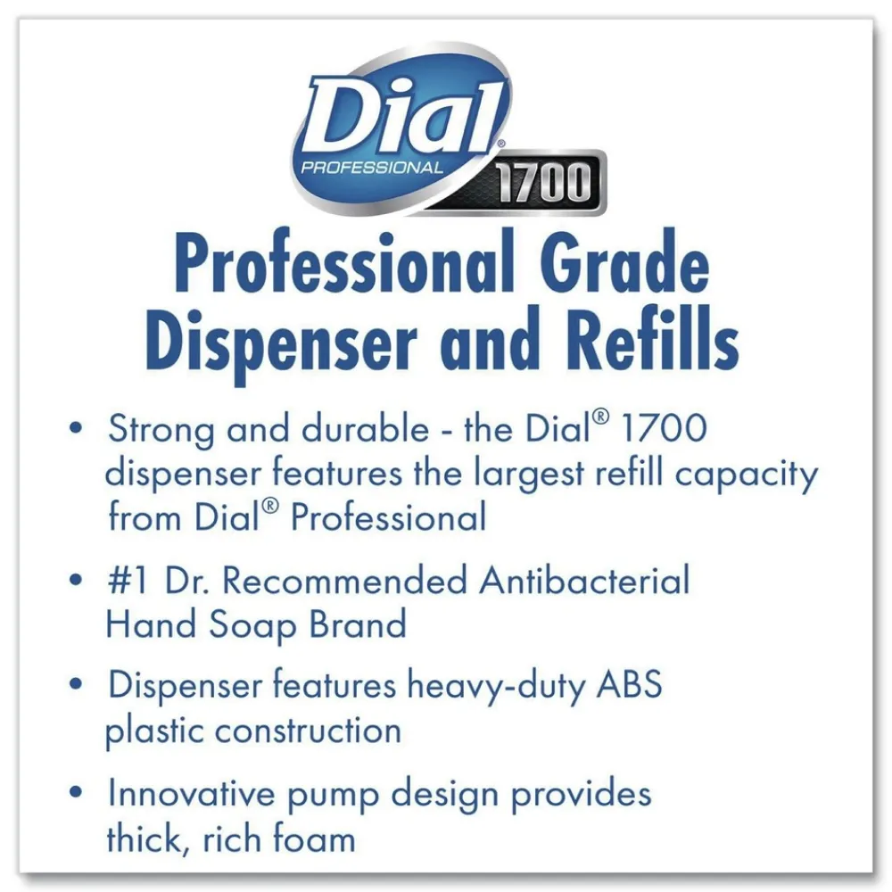 Sale Dial 1700 12.66 in. x 7.07 in. x 3.95 in. 1.7 Liter Manual Dispenser - Smoke (3/Carton) Skin Care & Personal Hygiene