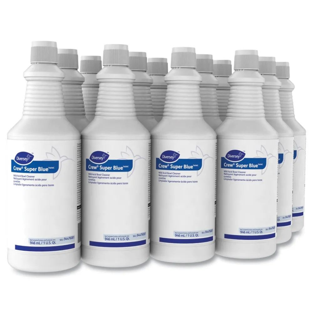 New Crew Super Blue Citrus Scent 32 oz. Squeeze Bottle Mild Acid Bowl Cleaner (12/Carton) Cleaning & Janitorial Supplies