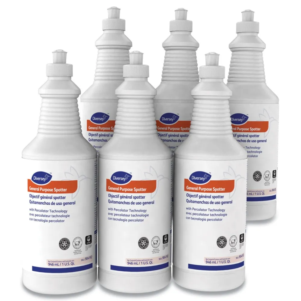 Clearance Floral Scent 1 Quart Squeeze Bottle General Purpose Spotter with Percolator Technology (6/Carton) Cleaning & Janitorial Supplies