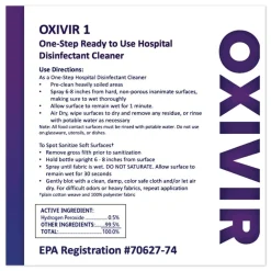 Hot Oxivir 6 in. x 7 in. 1-Ply 1 Wipes (160/Canister, 12 Canisters/Carton) Cleaning & Janitorial Supplies