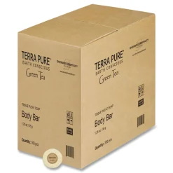 Clearance Terra Pure 1.25 oz Cleansing Bar - Green Tea Lemongrass (350/Carton) Cleaning & Janitorial Supplies