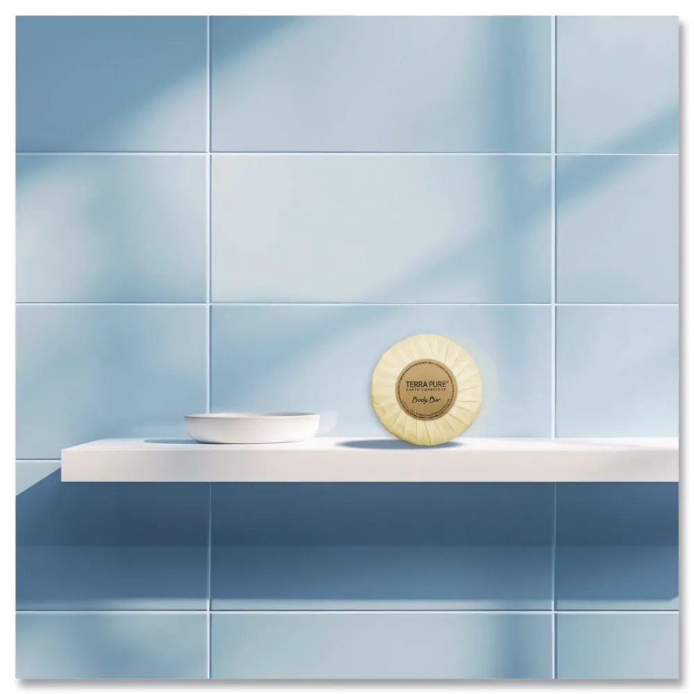 Clearance Terra Pure 1.25 oz Cleansing Bar - Green Tea Lemongrass (350/Carton) Cleaning & Janitorial Supplies