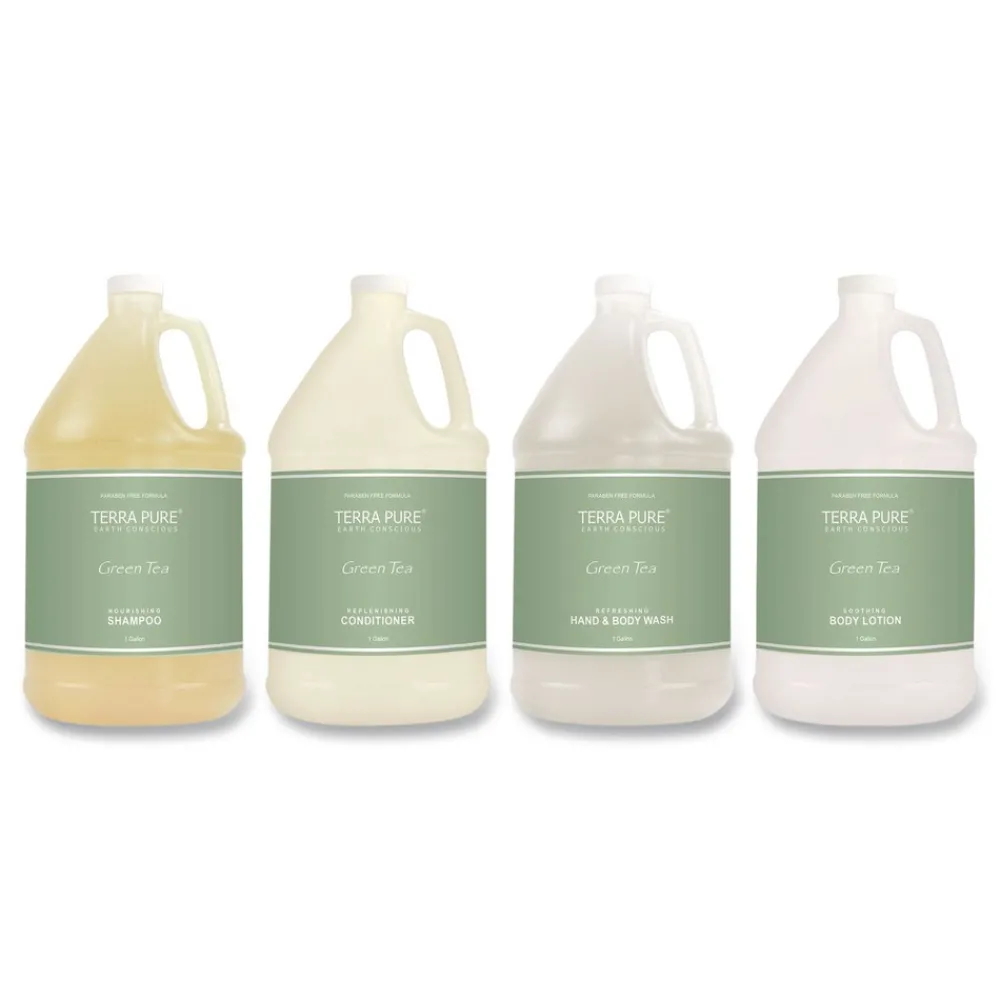 Clearance Terra Pure 1 Gallon Body Wash - Green Tea Lemongrass (4/Carton) Cleaning & Janitorial Supplies