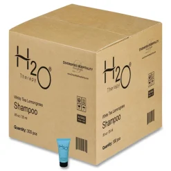 Sale H2O Therapy 0.85 oz Single-Use Shampoo - White Tea and Lemongrass (300/Carton) Cleaning & Janitorial Supplies