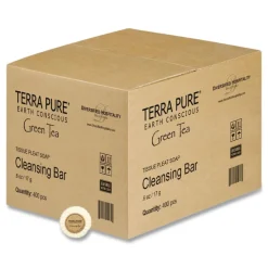 Discount Terra Pure 0.6 oz Cleansing Bar - Green Tea Lemongrass (400/Carton) Cleaning & Janitorial Supplies
