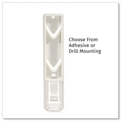 Online EcoLux 1.19 in. x 0.44 in. x 5.69 in. Single Air Dispenser Bracket - White (24/Carton) Cleaning & Janitorial Supplies
