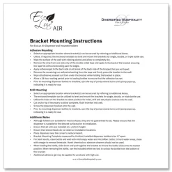 Online EcoLux 1.19 in. x 0.44 in. x 5.69 in. Single Air Dispenser Bracket - White (24/Carton) Cleaning & Janitorial Supplies