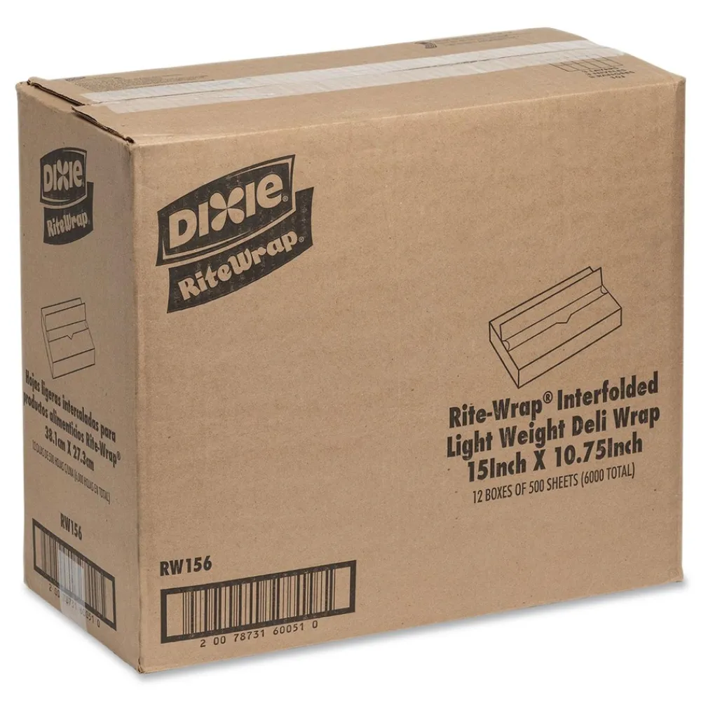 Sale 15.12 in. x 10.75 in. Dry Wax Lightweight Deli Paper (12/Carton) Tabletop And Serveware