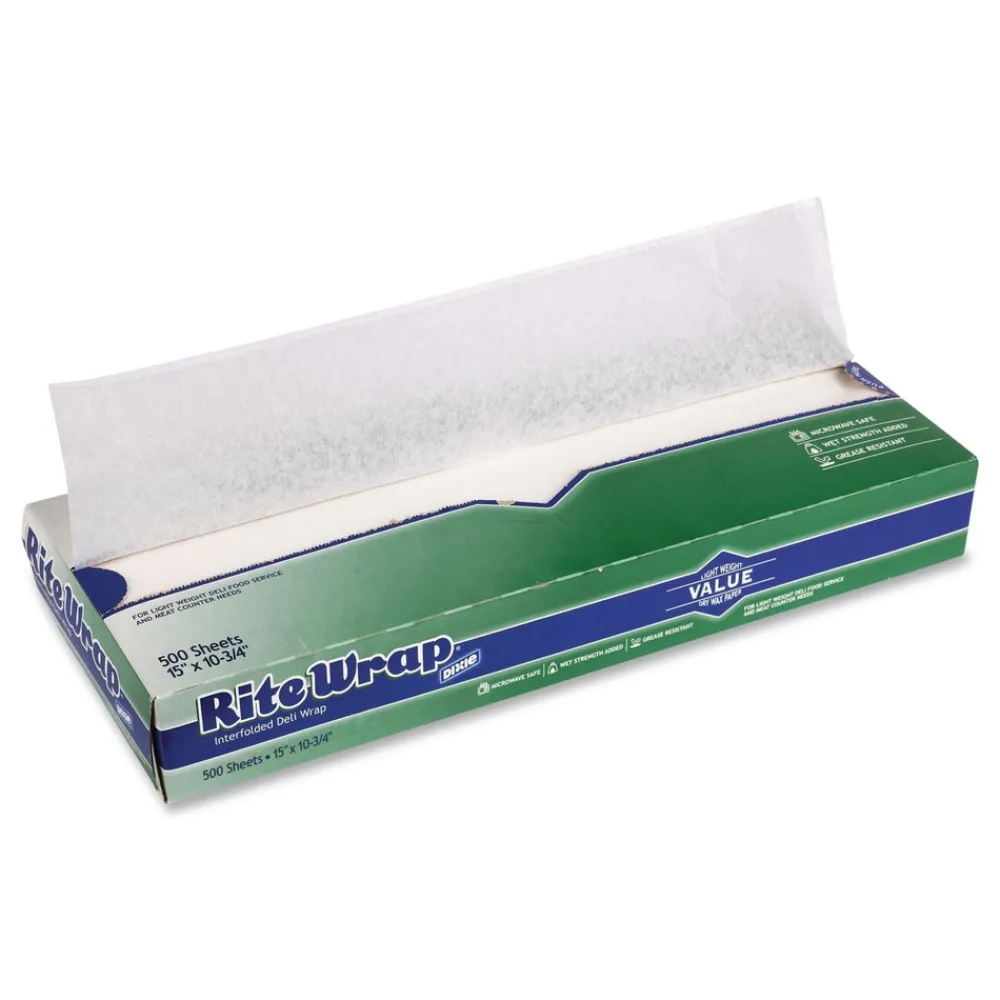 Sale 15.12 in. x 10.75 in. Dry Wax Lightweight Deli Paper (12/Carton) Tabletop And Serveware
