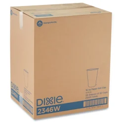 New 16 oz. Paper Hot Cups - White (50/Sleeve, 20 Sleeves/Carton) Tabletop And Serveware