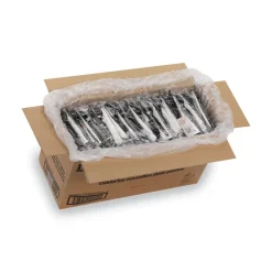 CH56NSPC7 Wrapped Fork/Knife/Spoon/Napkin Packets - Black (250/Carton) Tabletop And Serveware