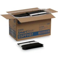 Outlet SmartStock Series-O 6 in. Heavyweight Plastic Cutlery Forks Refill - Black (40/Pack, 24 Packs/Carton) Tabletop And Serveware