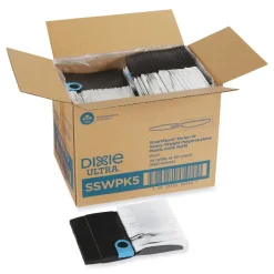 New SmartStock Wrapped Heavyweight Cutlery Knives Refill - Black (960/Carton) Tabletop And Serveware