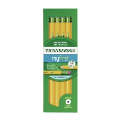 Clearance Ticonderoga Beginners HB (No. 2) Woodcase Pencil with Eraser and Microban Protection - Black Lead/Yellow Barrel (1-Dozen) Pens, Pencils & Markers