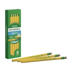 Clearance Ticonderoga Beginners HB (No. 2) Woodcase Pencil with Eraser and Microban Protection - Black Lead/Yellow Barrel (1-Dozen) Pens, Pencils & Markers