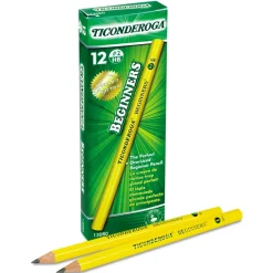 Outlet Ticonderoga Beginners HB (#2) Woodcase Pencil with Microban - Black Lead/Yellow Barrel (1-Dozen) Pens, Pencils & Markers