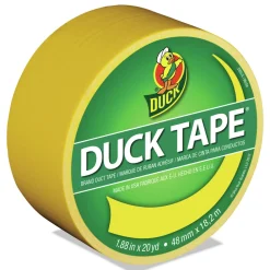 Online 1.88 in. x 20 yards 3 in. Core Colored Duct Tape - Yellow (1-Roll) Mailing, Packing & Shipping