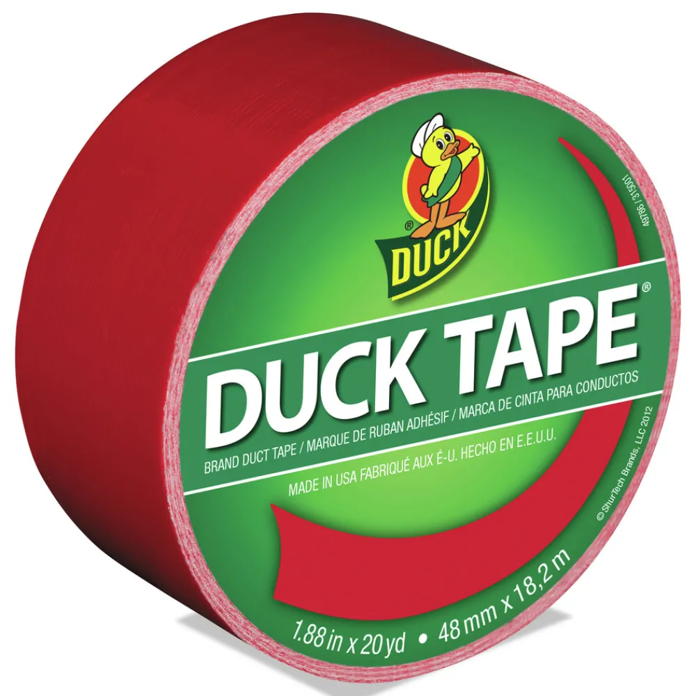 Outlet 1.88 in. x 20 yards 3 in. Core Colored Duct Tape - Red (1-Roll) Mailing, Packing & Shipping