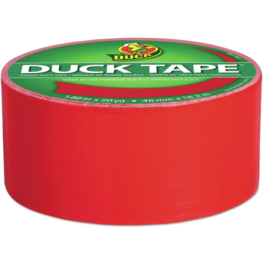 Outlet 1.88 in. x 20 yards 3 in. Core Colored Duct Tape - Red (1-Roll) Mailing, Packing & Shipping