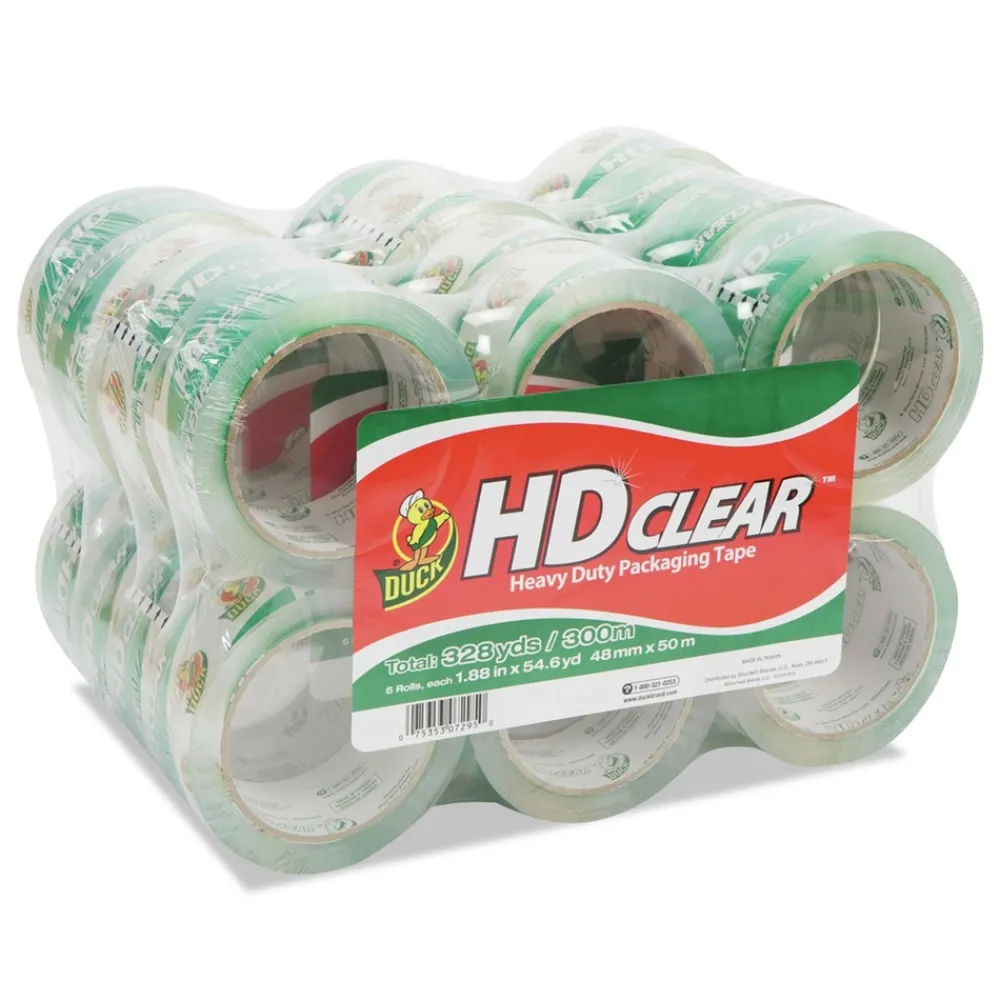 Sale 1.88 in. x 55 yards 3 in. Core Heavy-Duty Carton Packaging Tape - Clear (24/Pack) Tapes & Adhesives