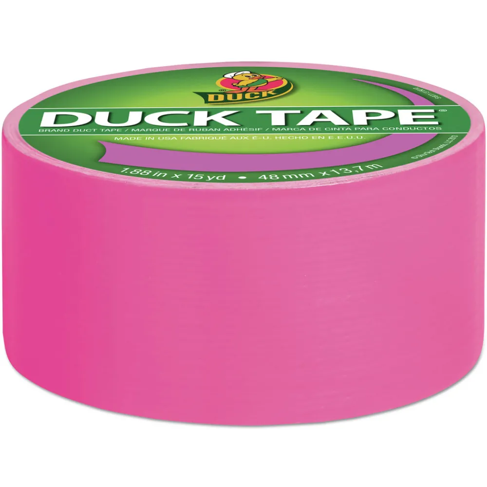 Discount 1.88 in. x 15 yards 3 in. Core Colored Duct Tape - Neon Pink (1-Roll) Mailing, Packing & Shipping