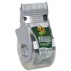 New EZ Start 1.88 in. x 55.5 yards 1.5 in. Core Premium Packaging Tape with Dispenser - Clear (1-Roll) Mailing, Packing & Shipping