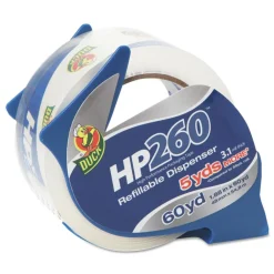 HP260 1.88 in. x 60 yards 3 in. Core Packaging Tape with Dispenser - Clear (1-Roll) Mailing, Packing & Shipping