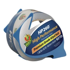 HP260 1.88 in. x 60 yards 3 in. Core Packaging Tape with Dispenser - Clear (1-Roll) Mailing, Packing & Shipping