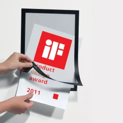 DURAFRAME MAGNETIC Sign Holder Frame 13.39 x 17.87 Black Frame 2/Pack Office Furniture & Lighting