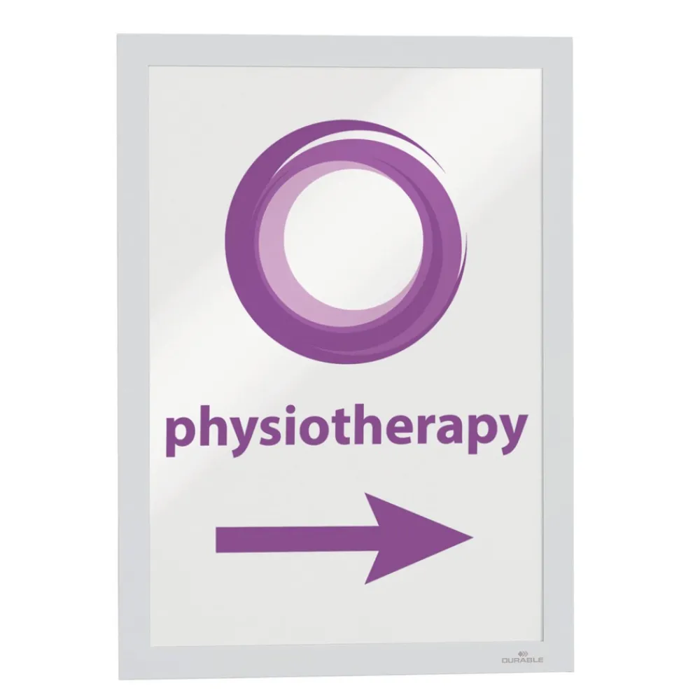 Sale Infoframe DURAFRAME 9.5 in. x 12 in. Self Adhesive Double Sided Sign Holder - White Frame (2/Pack) Office Furniture & Lighting