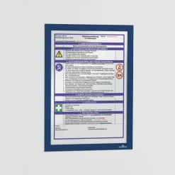 New Infoframe DURAFRAME 9.5 in. x 12 in. Self Adhesive Double Sided Sign Holder - Dark Blue Frame (2/Pack) Office Furniture & Lighting